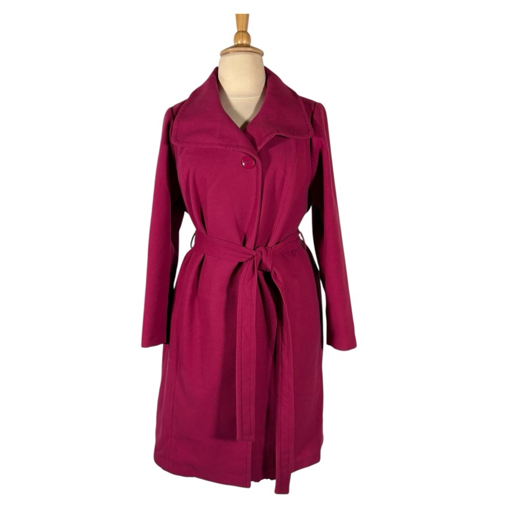 Eloquii Pink Coat Women’s 18/20 Belted‎ Chic Classic Feminine